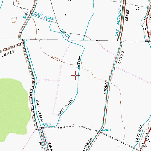 Topographic Map of San Juan Ditch, NM