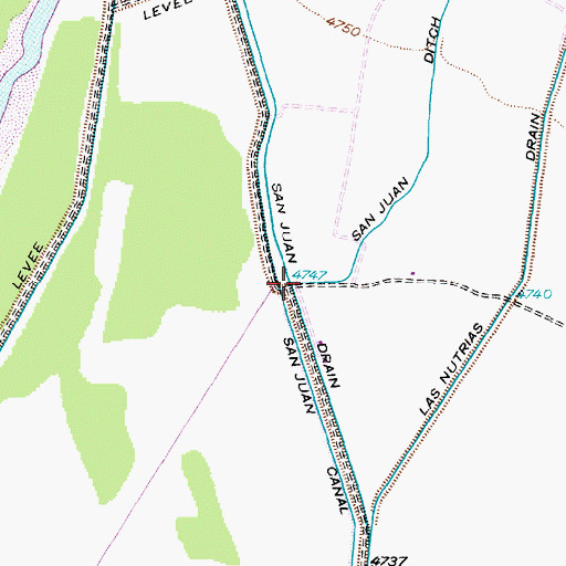 Topographic Map of San Juan Drain, NM
