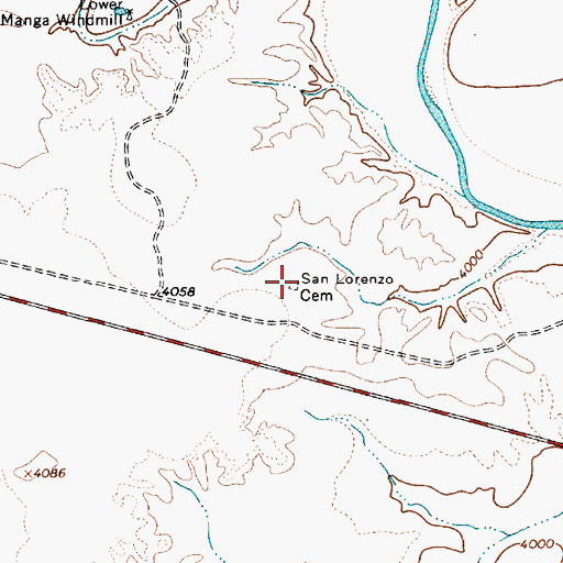 Topographic Map of San Lorenzo Cemetery, NM