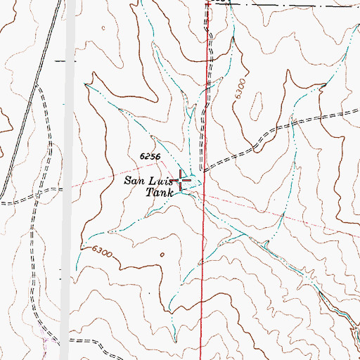 Topographic Map of San Luis Tank, NM