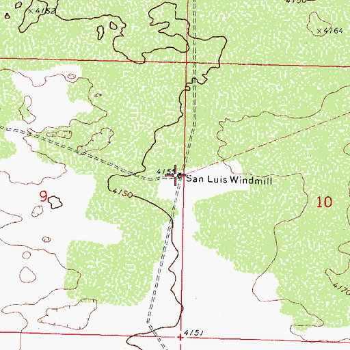 Topographic Map of San Luis Windmill, NM