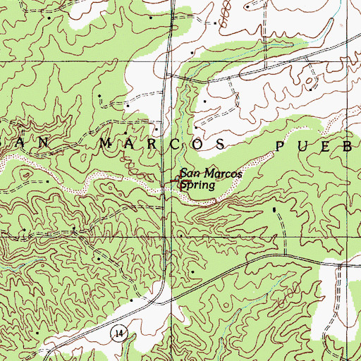 Topographic Map of San Marcos Spring, NM