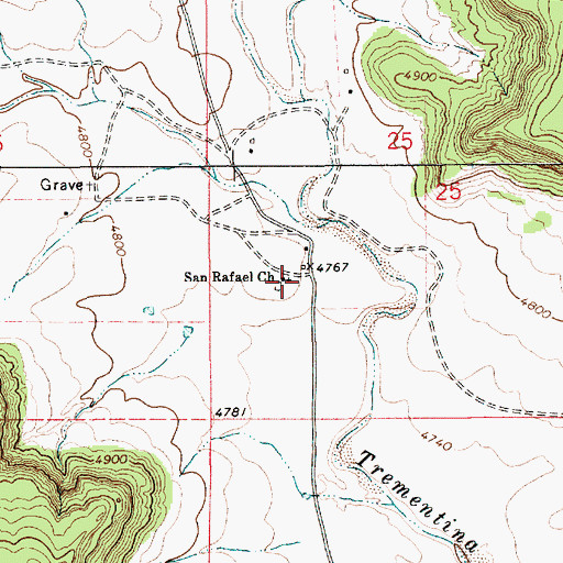 Topographic Map of San Rafael Church, NM