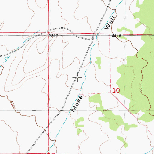 Topographic Map of Sanchez Well, NM