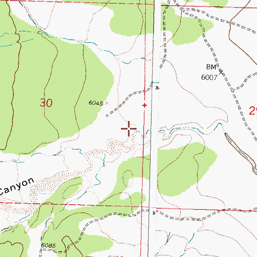 Topographic Map of Sand Canyon, NM