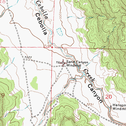 Topographic Map of Sand Canyon Windmill, NM