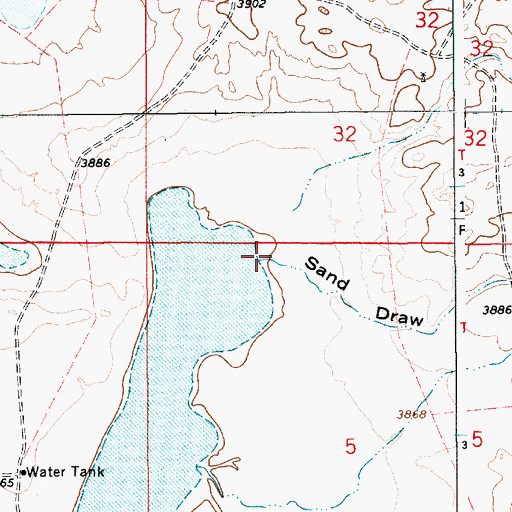 Topographic Map of Sand Draw, NM