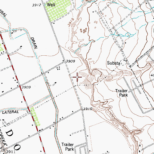 Topographic Map of Sand Hill Arroyo, NM
