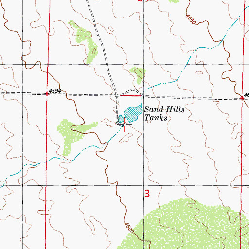 Topographic Map of Sand Hills Tanks, NM