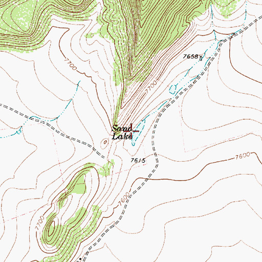 Topographic Map of Sand Lake, NM