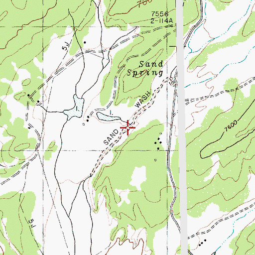 Topographic Map of Sand Spring, NM