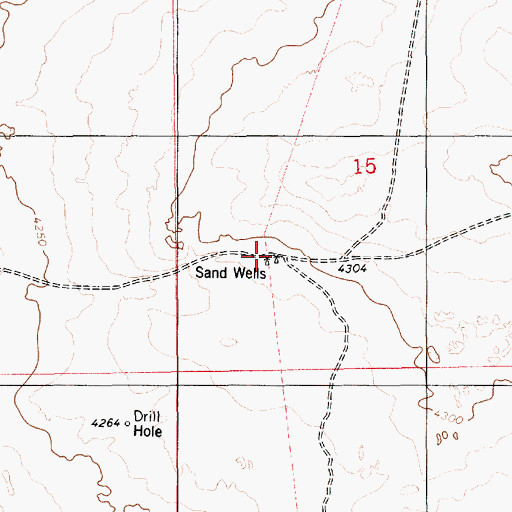 Topographic Map of Sand Wells, NM