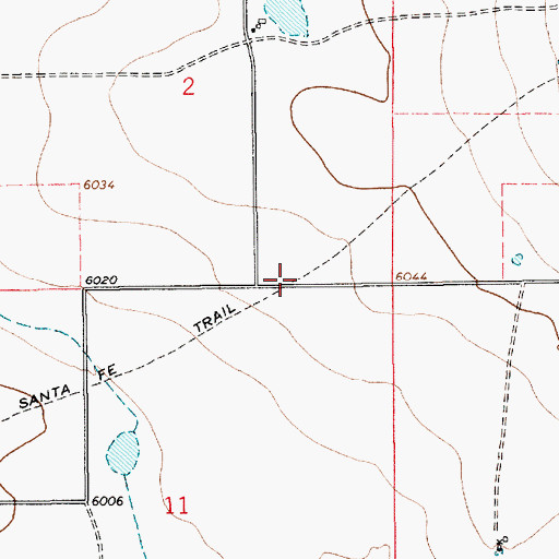 Topographic Map of Santa fe Trail, NM