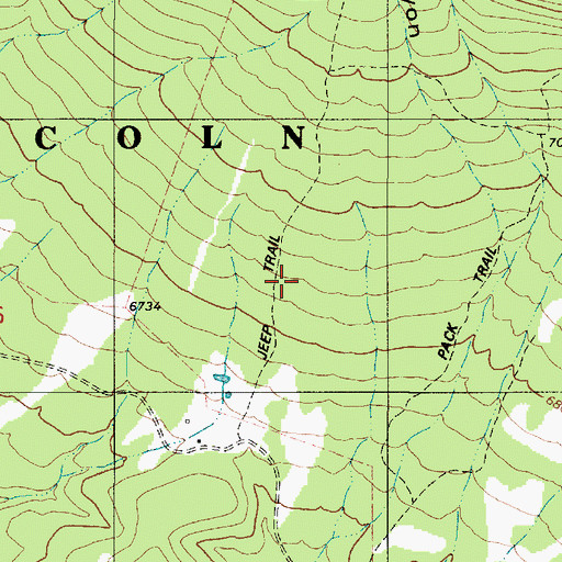 Topographic Map of Santa Rita Canyon, NM