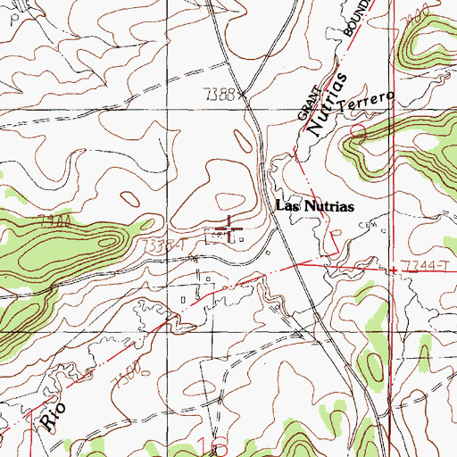 Topographic Map of Santa Rita Church, NM