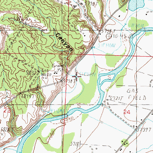 Topographic Map of Sargent Ditch, NM