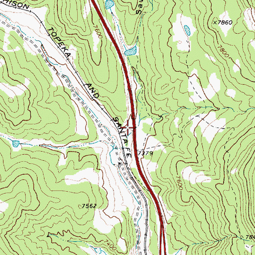 Topographic Map of Savage Canyon, NM