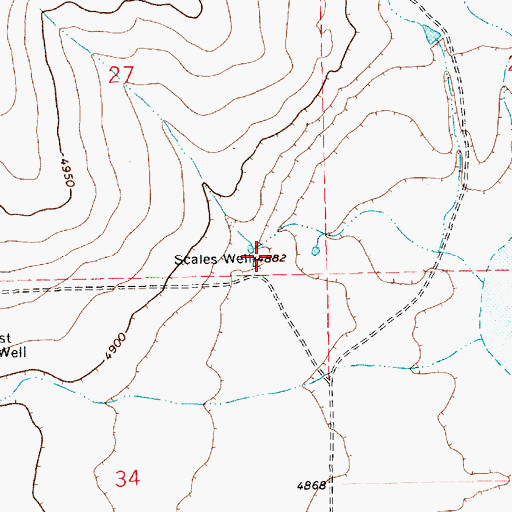 Topographic Map of Scales Well, NM