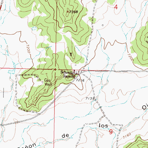 Topographic Map of Schmitz Ranch, NM