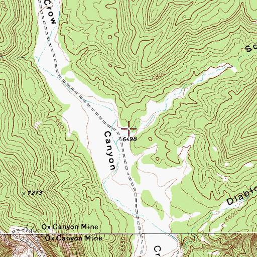 Topographic Map of Schombrug Canyon, NM