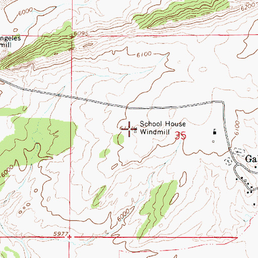 Topographic Map of School House Windmill, NM