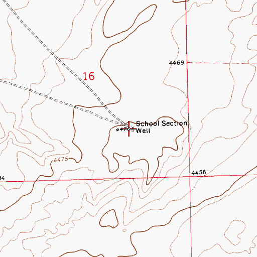 Topographic Map of School Section Well, NM