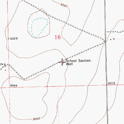 Topographic Map of School Section Well, NM