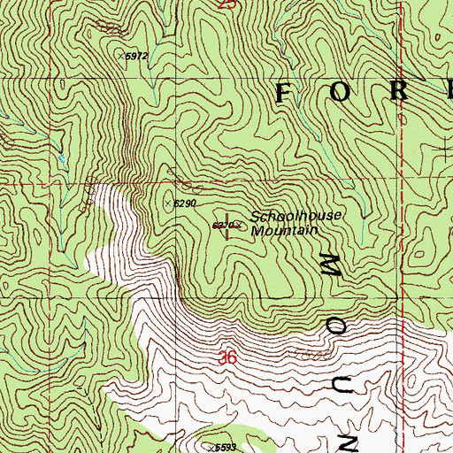 Topographic Map of Schoolhouse Mountain, NM