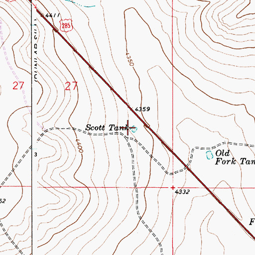 Topographic Map of Scott Tank, NM
