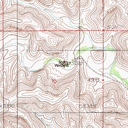Topographic Map of Scotty Windmill, NM