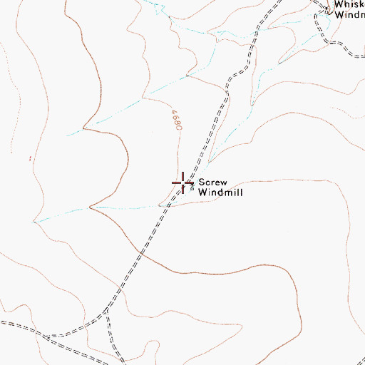 Topographic Map of Screw Windmill, NM