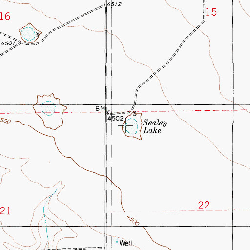 Topographic Map of Sealey Lake, NM
