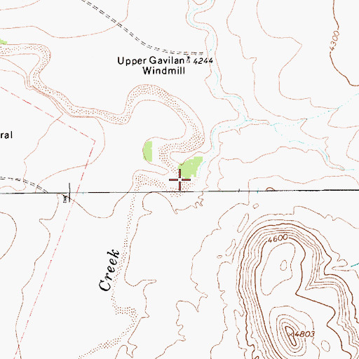 Topographic Map of Seco Creek, NM