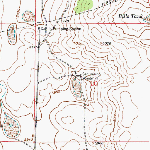 Topographic Map of Secundino Windmill, NM