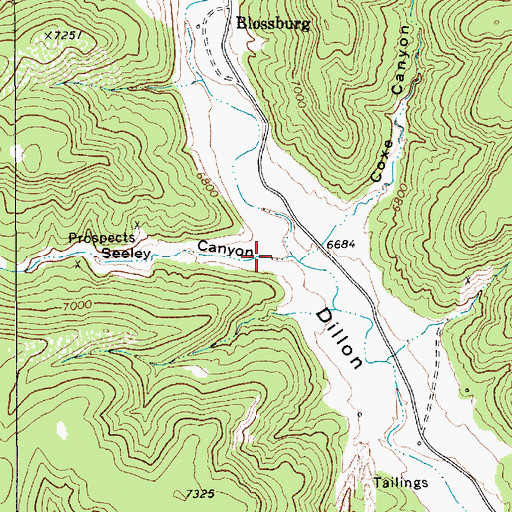 Topographic Map of Seeley Canyon, NM