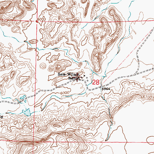 Topographic Map of Seis-Wilson Ranch, NM