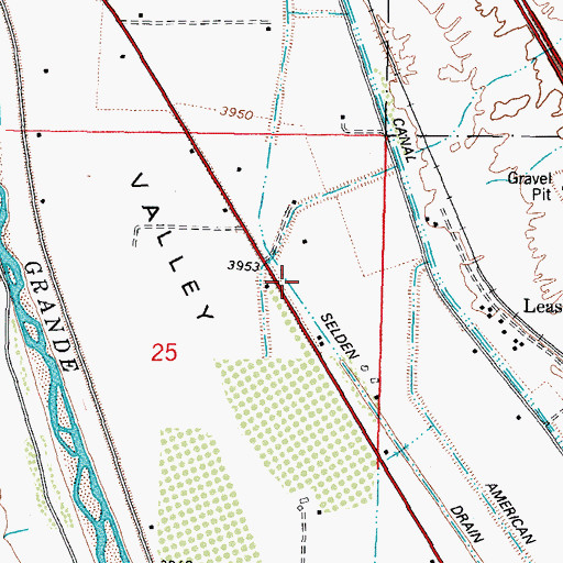 Topographic Map of Selden Drain, NM
