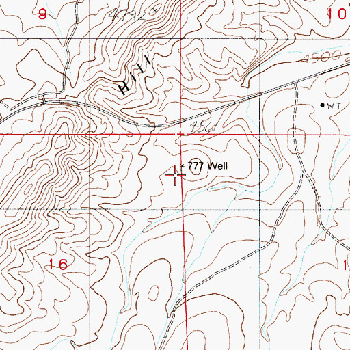 Topographic Map of Sevenhundred and Seventyseven Well, NM