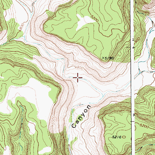 Topographic Map of Seventyfour Canyon, NM