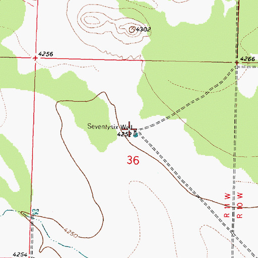 Topographic Map of Seventysix Well, NM