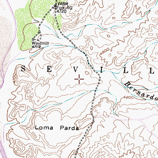 Topographic Map of Sevilleta Grant, NM
