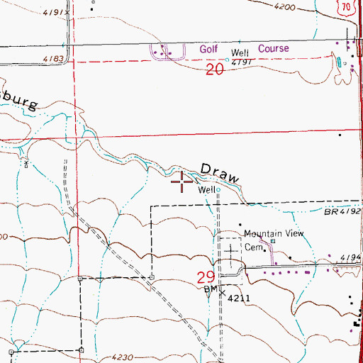 Topographic Map of Shakespeare Arroyo, NM