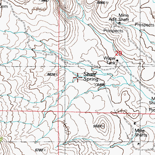 Topographic Map of Shale Spring, NM