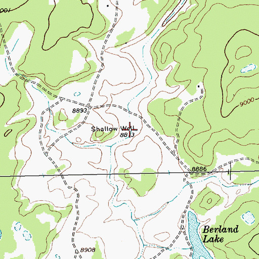 Topographic Map of Shallow Well, NM