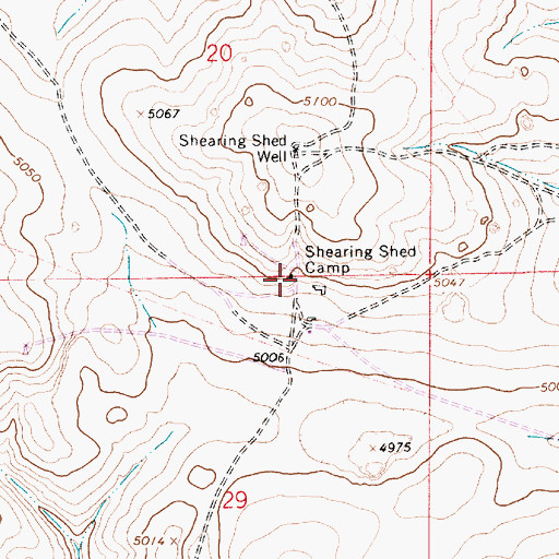 Topographic Map of Shearing Shed Camp, NM