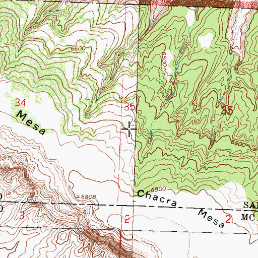 Topographic Map of Sheep Camp Canyon, NM