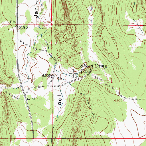Topographic Map of Sheep Camp Tank, NM