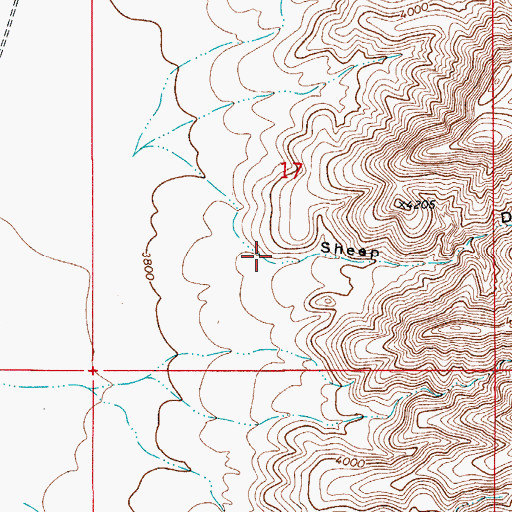 Topographic Map of Sheep Draw, NM