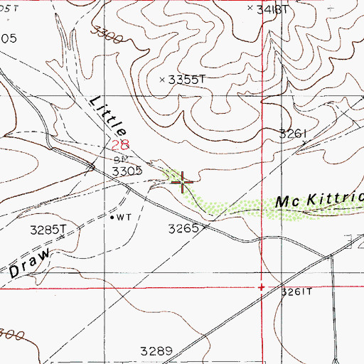 Topographic Map of Sheep Draw, NM