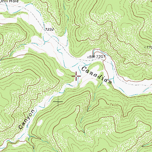 Topographic Map of Sheep Spring Canyon, NM